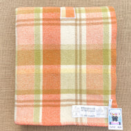 Soft Citrus Check SINGLE New Zealand Wool Blanket