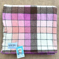 Magenta Cute! SMALL SINGLE/THROW Pure Wool Blanket