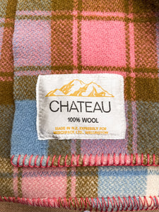 Gorgeous Check DOUBLE Pure New Zealand Wool Blanket.