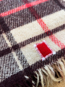 Supersoft Red & Brown TRAVEL RUG  New Zealand Wool
