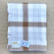 Natural Oatmeal Brown SINGLE Galaxie New Zealand Wool Blanket