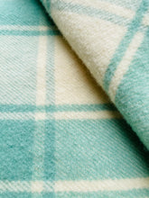 Load image into Gallery viewer, Soft Lily Pad Mint SINGLE Pure New Zealand Wool Blanket.
