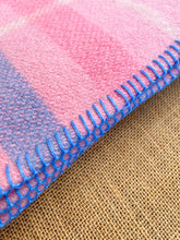 Load image into Gallery viewer, Pretty Pink &amp; Blue BABY/PRAM/Small KNEE Pure New Zealand Wool Blanket
