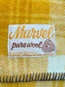 Soft 70's Retro SINGLE New Zealand Wool Blanket