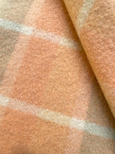 Load image into Gallery viewer, Soft Apricot and Sage SMALL SINGLE Pure Wool Blanket.
