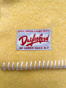 Soft Lemon Stripe SINGLE New Zealand Wool Blanket