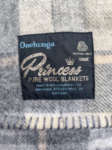 Extra Thick Grey Check KING Onehunga NZ Wool Blanket