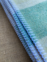 Load image into Gallery viewer, Pretty Mint and Lemon SINGLE Calypso New Zealand Wool Blanket.
