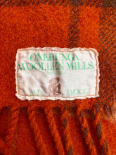 Load image into Gallery viewer, Rich Autumn Terracotta TRAVEL RUG - Collectible Onehunga New Zealand Wool Blanket - Fresh Retro Love NZ Wool Blankets
