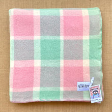 Load image into Gallery viewer, Soft Pastel Mint and Pink KING SINGLE Pure NZ Wool Blanket
