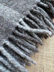 Modern Style Charcoal Greys THROW New Zealand Wool Blanket