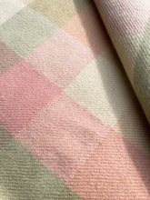 Load image into Gallery viewer, Vintage Pastel Lightweight DOUBLE New Zealand Wool Blanket
