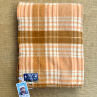 Thick Modern Retro Check SINGLE Wool Blanket - Zenith - Fresh Retro Love NZ Wool Blankets
