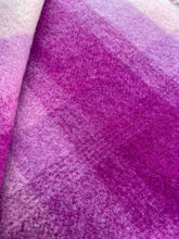 Load image into Gallery viewer, Bright Pink/Purple KING SINGLE Wool Blanket - Extra Thick!
