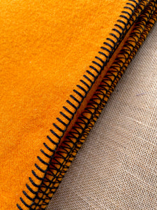 Rich Pumpkin SINGLE New Zealand Wool Blanket