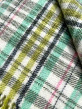 Load image into Gallery viewer, Fresh Greens Bright TRAVEL RUG Mosgiel New Zealand Wool Blanket
