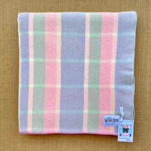 Load image into Gallery viewer, Soft Pastel Mint, Blue and Pink KING SINGLE Pure NZ Wool Blanket
