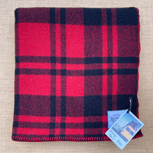 Load image into Gallery viewer, Vintage Red &amp; Blanket KNEE/THROW New Zealand Wool Blanket
