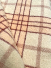 Load image into Gallery viewer, Blush Pink &amp; Cream Qualcraft SINGLE Pure Wool Blanket

