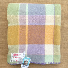 Load image into Gallery viewer, Chunky Check Lights SINGLE New Zealand Wool Blanket.
