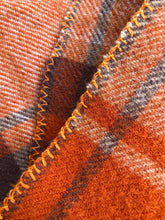 Load image into Gallery viewer, Rich Autumn Terracotta TRAVEL RUG - Collectible Onehunga New Zealand Wool Blanket - Fresh Retro Love NZ Wool Blankets
