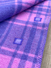 Load image into Gallery viewer, Purple &amp; Magenta SINGLE New Zealand Wool Blanket
