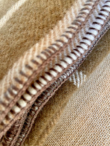 Thick Brown New Zealand Wool SINGLE Blanket