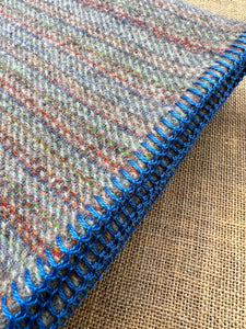 Blue/Grey "End of Day" SINGLE Campfire New Zealand Wool Blanket