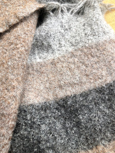 Stansborough Alpaca/Wool/Merino THROW Lightweight wrap/knee - Fresh Retro Love NZ Wool Blankets
