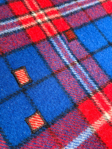 Primary Red & Blue SINGLE/TRAVEL RUG New Zealand Wool