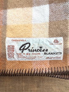 Gorgeous Browns Princess Onehunga DOUBLE New Zealand Wool Blanket