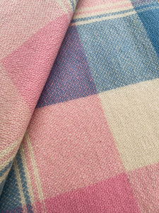 Pretty Pink and Blue Pastel SINGLE Pure Wool Blanket. Napier Woollen Mills