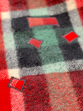 Load image into Gallery viewer, Bold Red &amp; Black Check Onehunga TRAVEL RUG Collectible New Zealand Wool
