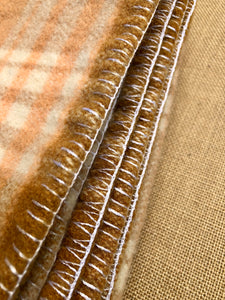 Thick Modern Retro Check SINGLE Wool Blanket - Zenith - Fresh Retro Love NZ Wool Blankets