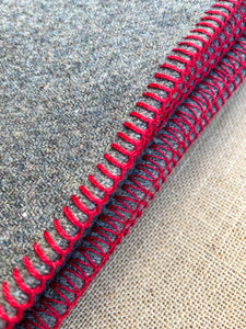 Grey Army Blanket SINGLE New Zealand Pure Wool Blanket
