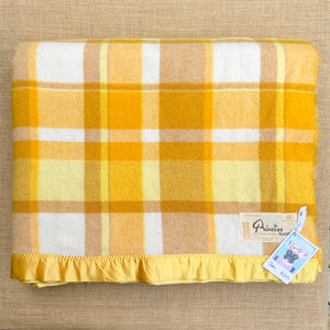 Sunshine Yellow Extra Large QUEEN/KING New Zealand Wool Blanket