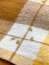 Load image into Gallery viewer, Fluffy Retro with a Leafy Twist THROW Pure New Zealand Wool Blanket.
