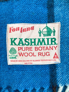 Deep Teal & Sage TRAVEL RUG - New Zealand Wool