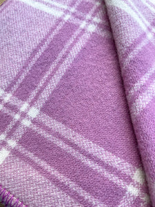 Super soft Blush Mauve THROW/SINGLE New Zealand Wool Blanket