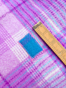 Extra Thick Fuchsia & Turquoise QUEEN New Zealand Wool Blanket