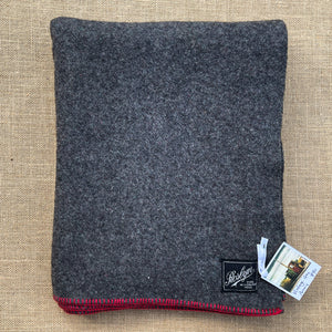 Charcoal Grey Vintage Army Blanket SINGLE New Zealand Wool Blanket