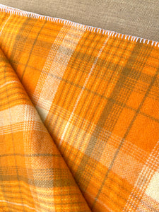 Stunning Retro Orange KING Pure Wool Blanket.