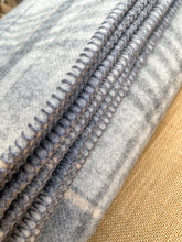 Load image into Gallery viewer, Extra Thick Grey Check QUEEN/KING Onehunga NZ Wool Blanket
