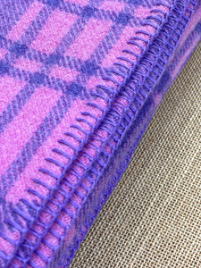 Purple & Magenta SINGLE New Zealand Wool Blanket