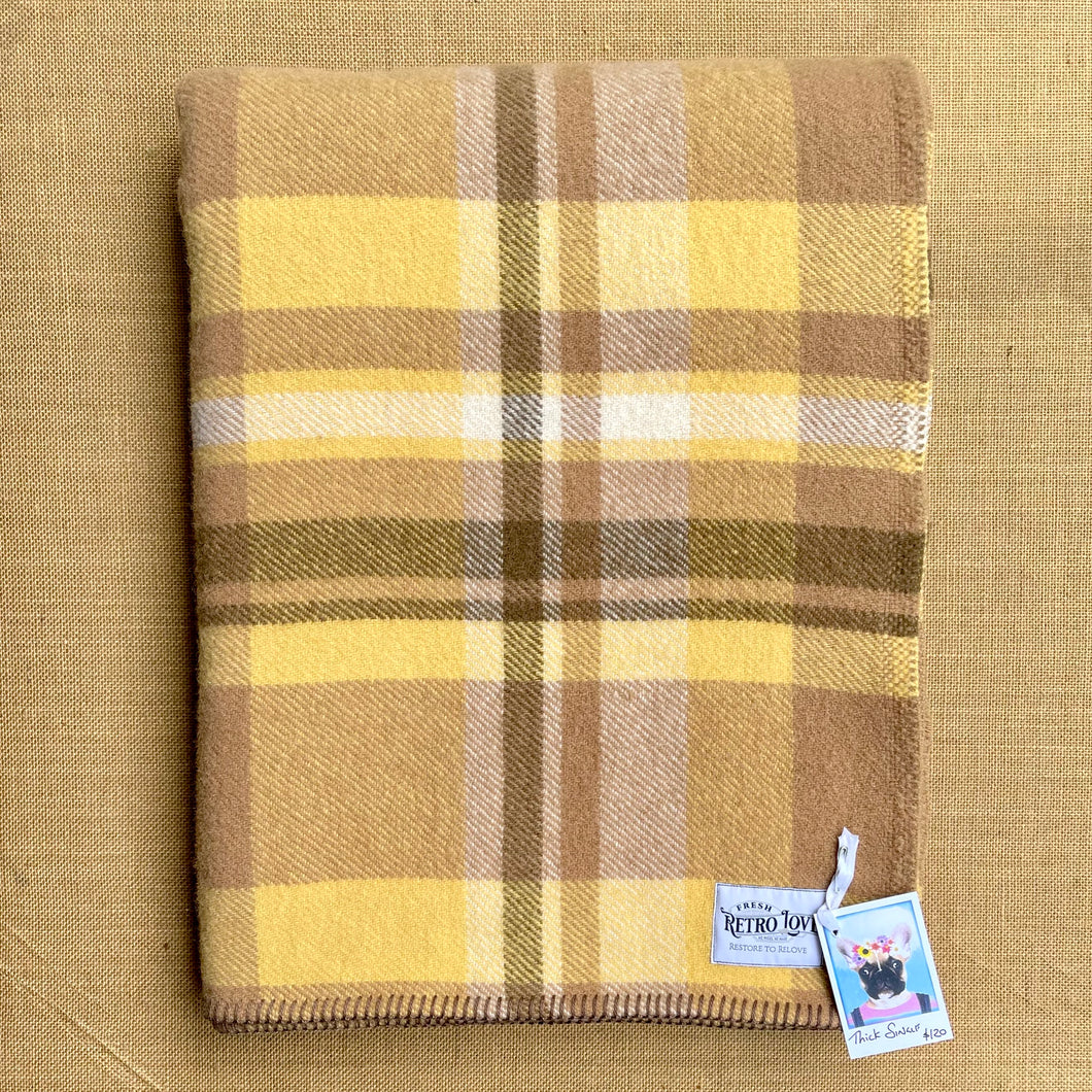 Soft & Thick Golden SINGLE New Zealand Wool Blanket