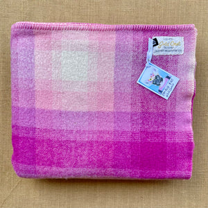 Bright Pink/Purple KING SINGLE Wool Blanket - Extra Thick!