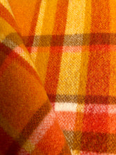 Load image into Gallery viewer, Super Bright Orange Retro SINGLE 100% Wool Blanket - Fresh Retro Love NZ Wool Blankets
