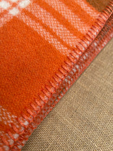 Load image into Gallery viewer, Retro Orange &amp; Olive SINGLE NZ Wool blanket
