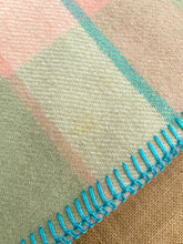 Load image into Gallery viewer, Sage Green &amp; Blush DOUBLE/QUEEN New Zealand Wool Blanket
