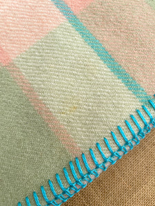 Sage Green & Blush DOUBLE/QUEEN New Zealand Wool Blanket